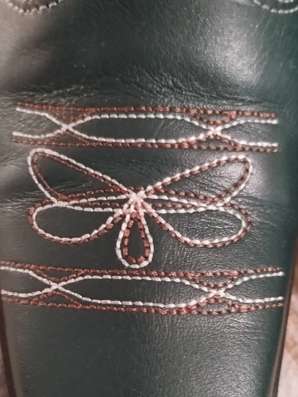 Free People Wandering Western Cowboy Boots Green Leather 7 Like New - Picture 12 of 12